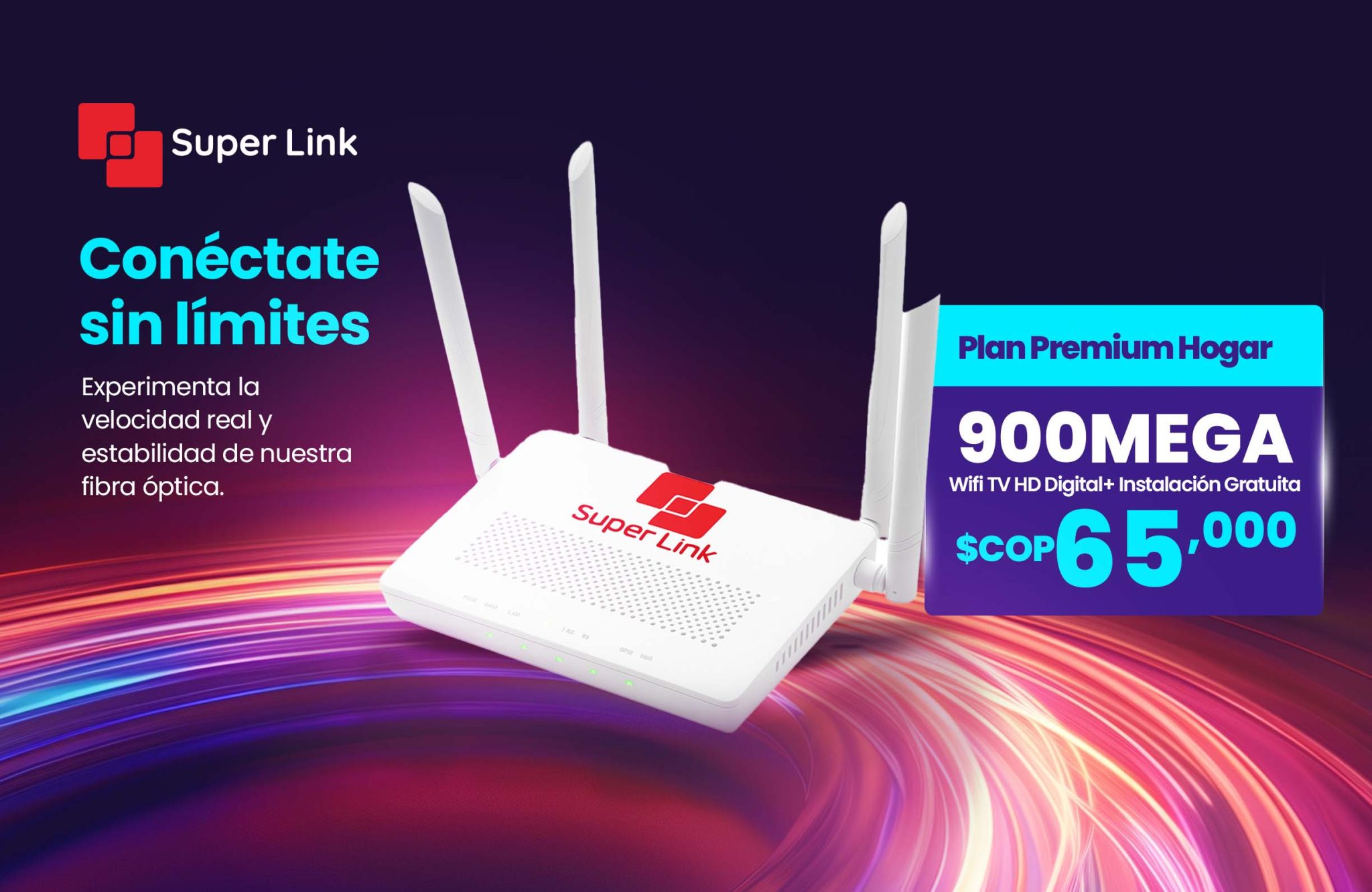 Internet por Fibra Óptica para el Hogar | Super Link